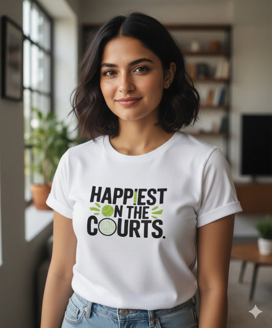 Happiest on the court - Unsex Tshirt
