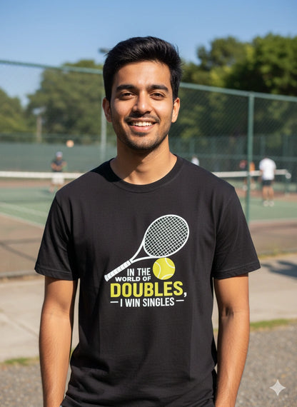 In The World Of Doubles, I Win Singles - Unisex Tshirt