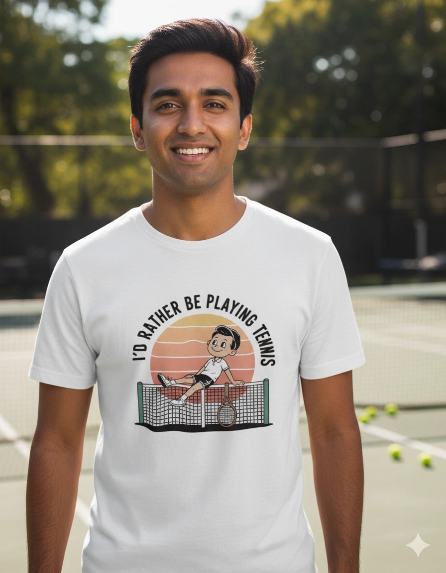 I'd rather be playing tennis - Tshirt