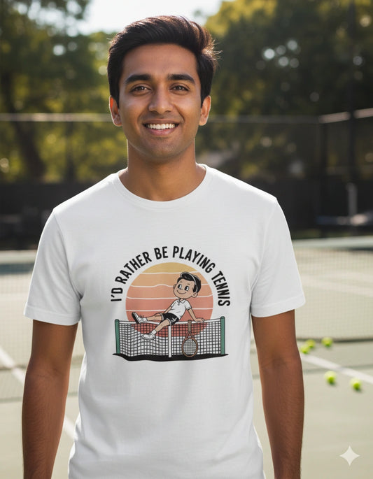 I'd rather be playing tennis - Tshirt