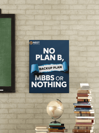 No Plan B - NEET Poster with self adhesive strips