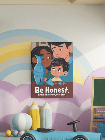 Be Honest -  Kids Poster with self adhesive strips