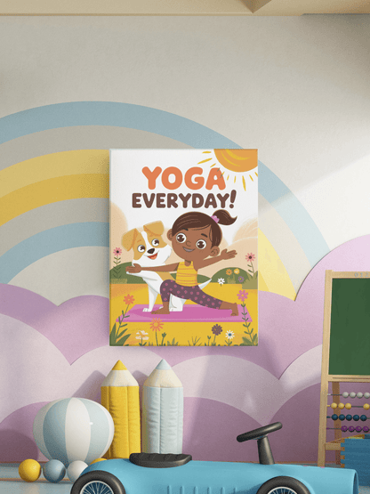 Yoga Everyday -  Kids Poster with self adhesive strips