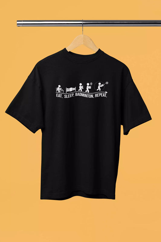 Eat Sleep Badminton repeat - Unisex Tshirt