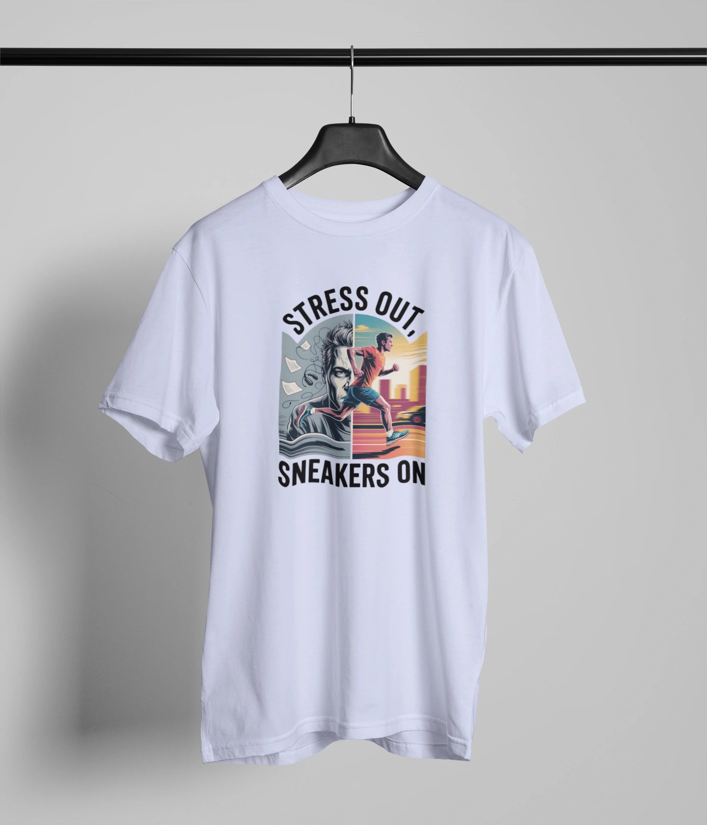 Stress out sneaker on Tshirt