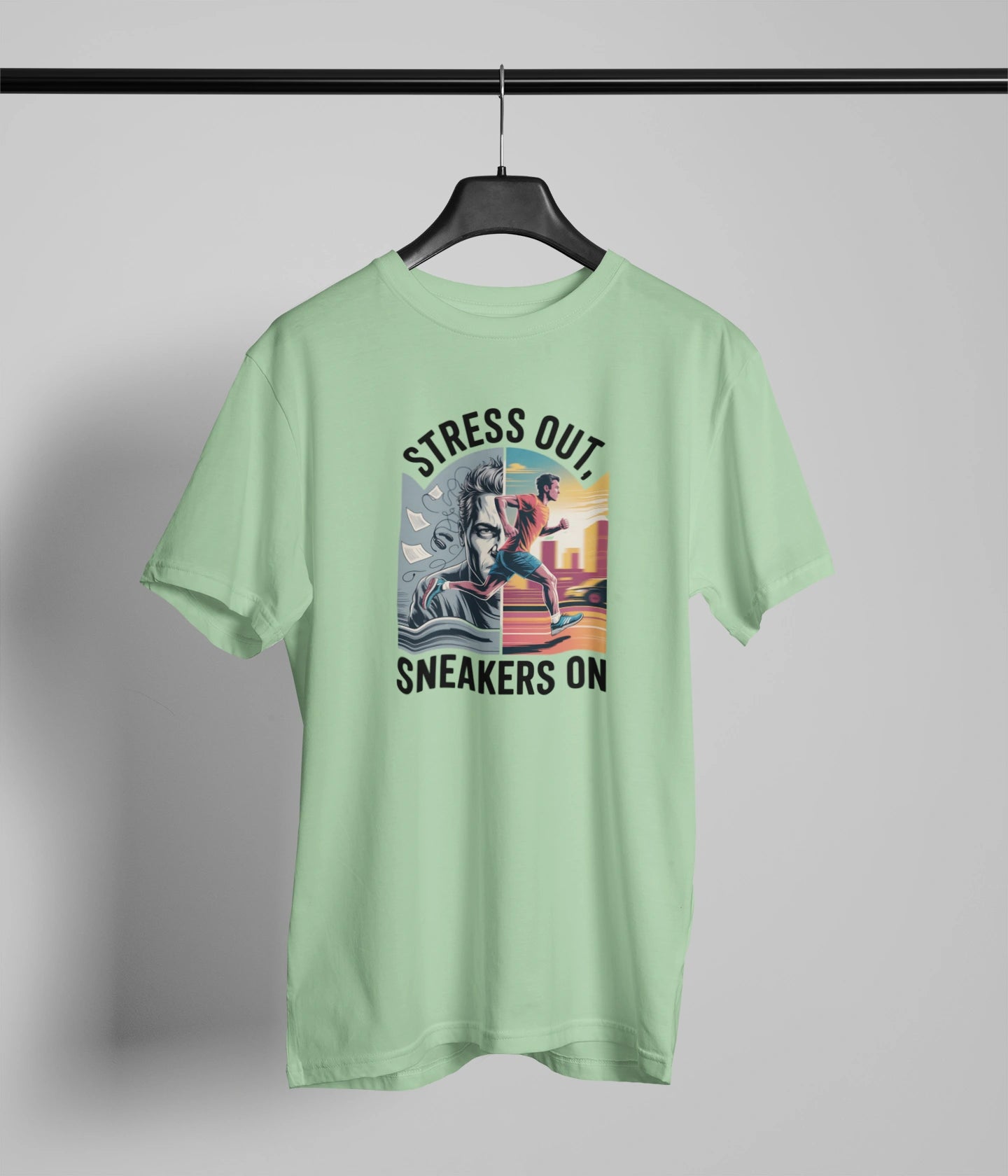 Stress out sneaker on Tshirt