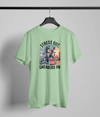 Stress out sneaker on Tshirt
