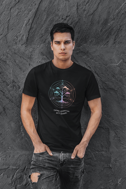 Think Quantum Act Binary - Premium Unisex Tshirt