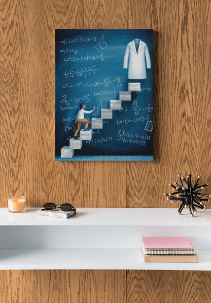 Staircase Of Hardwork To My White coat - NEET Poster with self adhesive strips