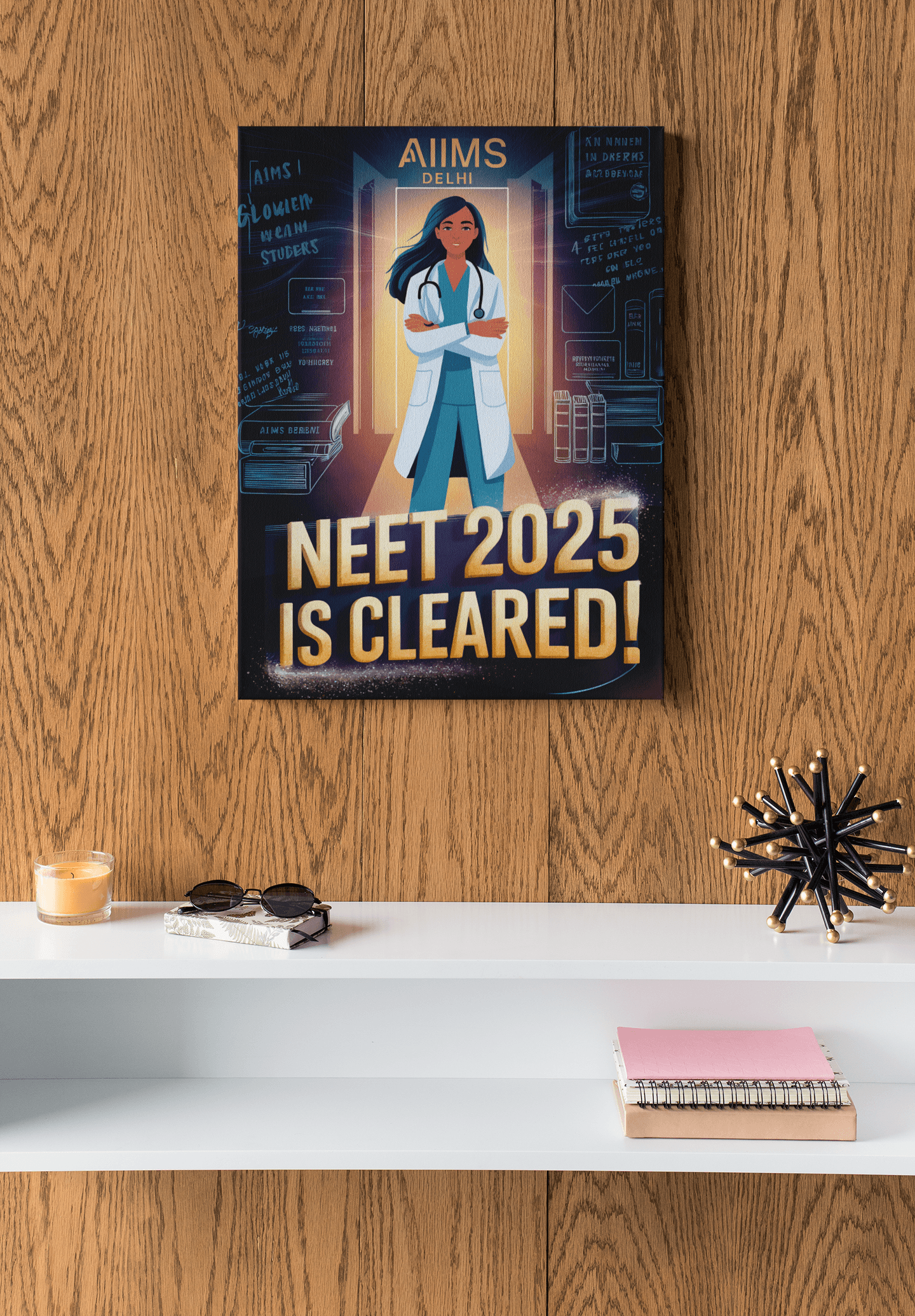 NEET 2025 Is Cleared -  NEET Poster with self adhesive strips