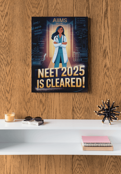 NEET 2025 Is Cleared -  NEET Poster with self adhesive strips